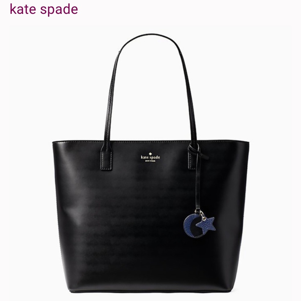 Kate Spade black tote bag Kearny Street Grecia zip top purse